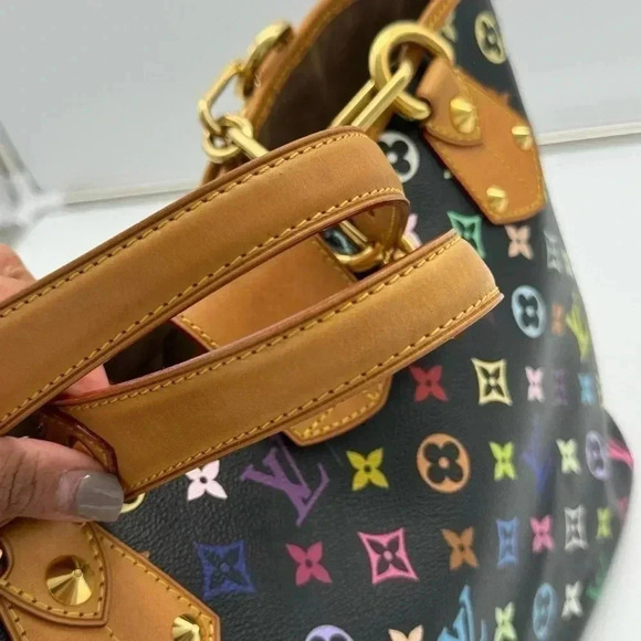 Louis Vuitton Black Monogram Multicolore Canvas Annie GM Bag w/ FREE ENTRUPY COA - Picture 14 of 17